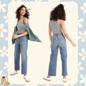 Madewell The Perfect Vintage Wide-Leg Crop Jean, Montclare Wash, Sz 27